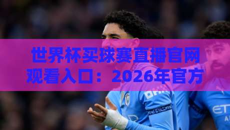 世界杯买球赛直播官网观看入口:2026年官方观赛渠道全攻略