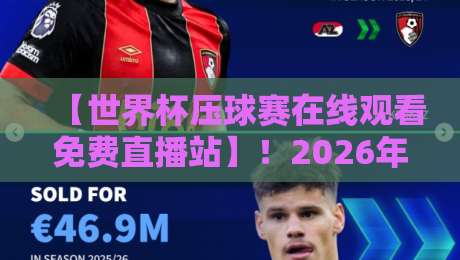 【世界杯压球赛在线观看免费直播站】!2026年球迷必知的观赛新姿势