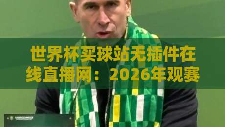 世界杯买球站无插件在线直播网：2026年观赛新选择，真能告别卡顿和弹窗吗？