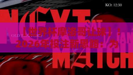 【世界杯摩洛哥让球】！2026年投注新思路：为什么说这届摩洛哥可能被高估？